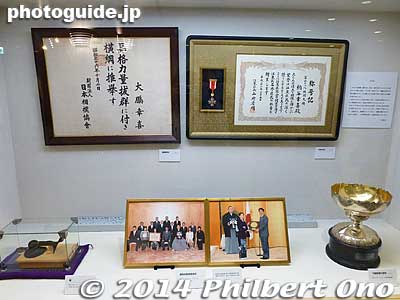 Yokozuna Taiho's awards.
Keywords: tokyo koto-ku fukagawa-edo museum