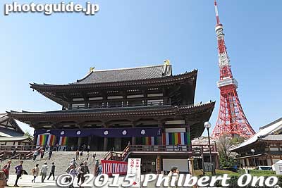 Zojoji, Daiden (Hondo) main hall was rebuilt in 1974.
Keywords: minato-ku tokyo zojoji jodo-shu Buddhist temple