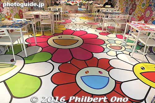 Cafe decorated by Takashi Murakami. 
Keywords: tokyo nakano-ku Broadway Takashi Murakami japanpaint