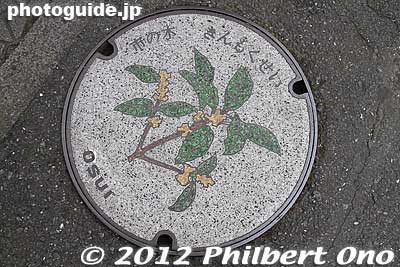 Manhole showing Nishi-Tokyo's official tree.
Keywords: tokyo nishitokyo tanashi manhole