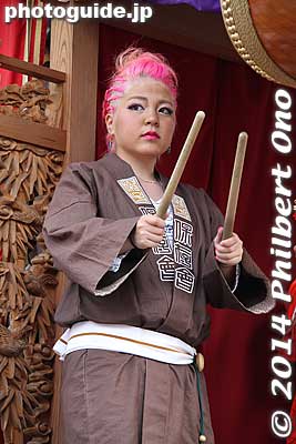 Taiko drummer at Ome Taisai, Tokyo
Keywords: tokyo ome taisai matsuri festival float matsuribijin
