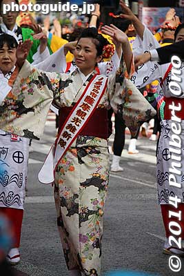 Atsuhime at Shibuya Kagoshima Ohara Festival 
Keywords: tokyo shibuya kagoshima ohara matsuri dancers festival kimonobijin