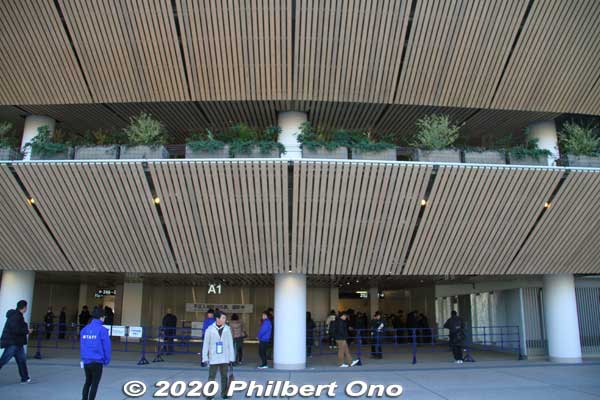 Gate A1 on the 2nd floor leading to the 2nd tier.
Keywords: tokyo shinjuku olympic national stadium soccer football