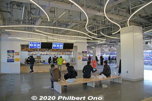 Comcession stand on 2nd tier concourse (3rd floor).
Keywords: tokyo shinjuku olympic national stadium soccer football