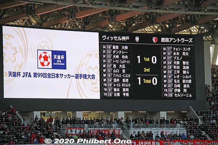 Current score and player roster.
Keywords: tokyo shinjuku olympic national stadium soccer football