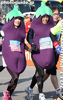 Nasubi (eggplant) pair
Keywords: tokyo koto-ku marathon runners big sight finish line 