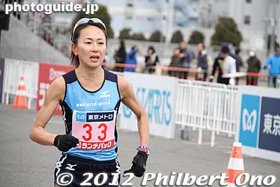 Tokyo Marathon 2012's top Japanese woman finisher was Eri Okubo. 大久保　絵里
Keywords: tokyo marathon runners 2012