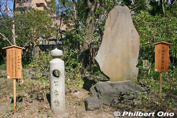 The garden has 29 monuments like this dedicated to poets or literature.
Keywords: tokyo sumida-ku Mukojima Hyakkaen Garden
