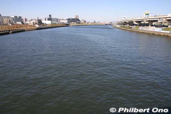 Sumida River from Shirahige Bridge.
Keywords: tokyo sumida-ku Mukojima Shirahige Bridge Sumida River