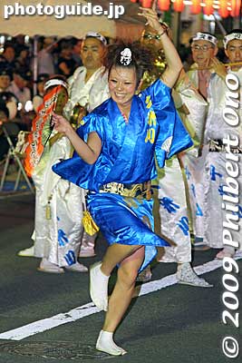Kumegawa-ren, from Higashi-Murayama (not Otsuka)  久米川連
Keywords: tokyo toshima-ku otsuka awa odori folk dance matsuri festival bon 