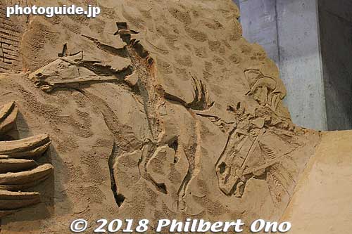 "The Wild West" sand sculpture.
Keywords: tottori Sand Museum sculptures