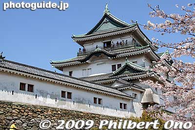 Wakayama Castle in April.
Keywords: wakayama castle cherry blossoms sakura flowers 