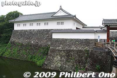Southern turret on left side of Ninomaru Higashi Otemon Gate. This turret is open to the public. 
Keywords: yamagata castle kajo park 