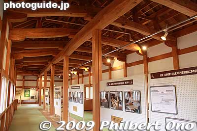 Inside the Ninomaru Higashi Otemon Gate turret at Yamagata Castle. Very impressive construction. Still new-looking even after almost 20 years. 
Keywords: yamagata castle kajo park japancastle