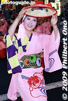 Photogenic Yamagata hanagasa dancer.
Keywords: yamagata hanagasa matsuri festival tohoku flower hat dancers woman girls women kimono matsuribijin