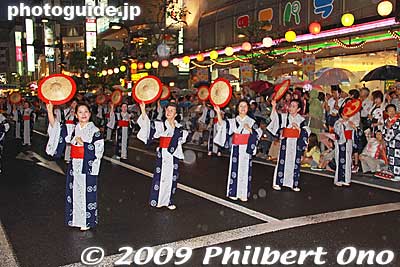 Keywords: yamagata hanagasa matsuri festival tohoku flower hat dancers woman girls women kimono 