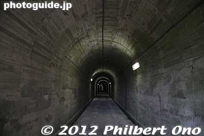 Inside the tunnel leading to the kaiten training facility.
Keywords: yamaguchi ozushima island kaiten human manned torpedo suicide