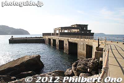 Kaiten manned torpedo launch-training base was built in 1939. They started using this facility for launch training from Sept. 1944.
Keywords: yamaguchi ozushima island kaiten human manned torpedo suicide