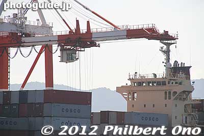 Tokuyama Port offloading a container ship for Costco.
Keywords: yamaguchi tokuyama boat