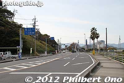 Intersection at the end of Ohashi Bridge.
Keywords: yamaguchi Suo-Oshima island
