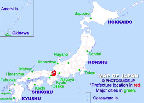 Map of Shiga Prefecture.
