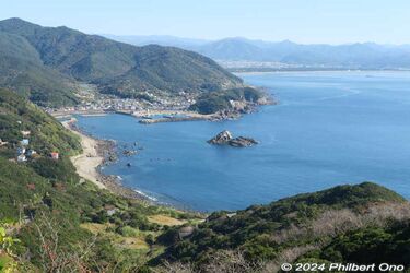 Cape Hinomisaki lookout in front of Canada Shiryokan.